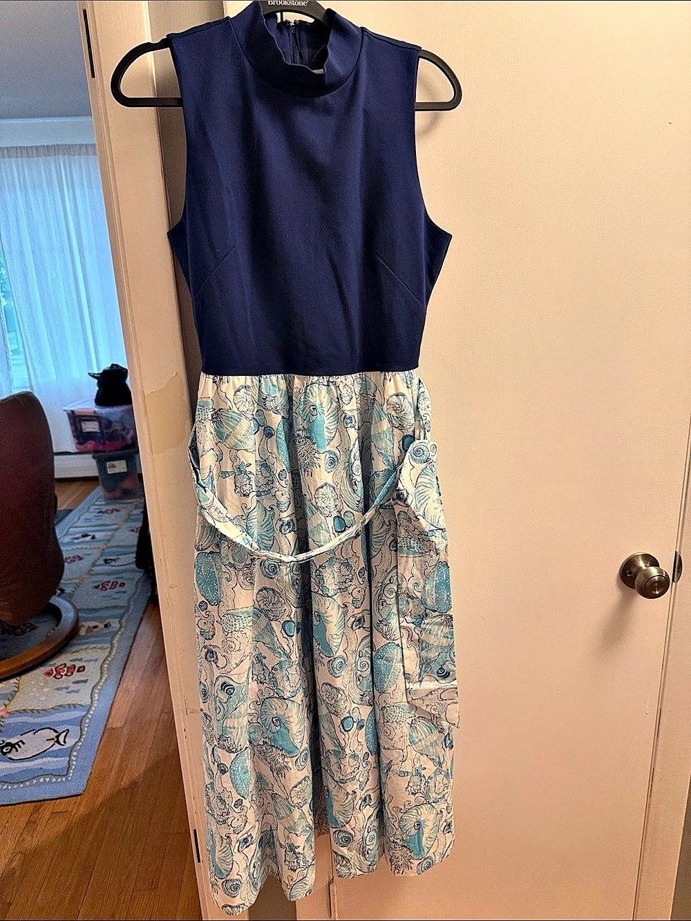 Lilly Pulitzer Prima Midi Dress Floral Blue & White Size 8 NWT